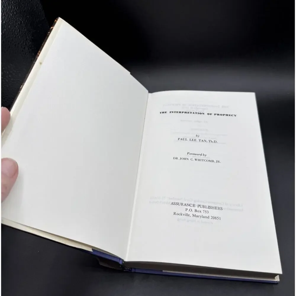 The Interpretation of Prophecy Paul Lee Tan 1974 Hardcover Book 8th Printing